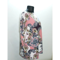 Luźna Tunika kimono DO SPODNI dekolt łódeczka wzór paisley